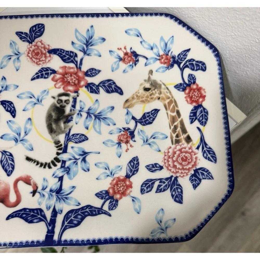 Anthropologie Nature Table Lou Rota Platter Lemur Elephant Flamingo Giraffe